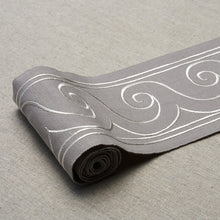 Load image into Gallery viewer, Schumacher Greek Waves Trim 70754 / White On Grey