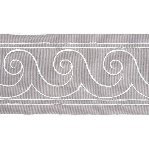 Schumacher Greek Waves Trim 70754 / White On Grey