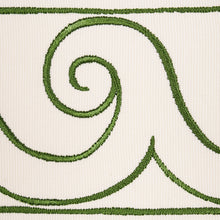 Load image into Gallery viewer, Schumacher Greek Waves Trim 70756 / Green On Ivory