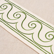 Load image into Gallery viewer, Schumacher Greek Waves Trim 70756 / Green On Ivory