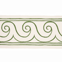 Load image into Gallery viewer, Schumacher Greek Waves Trim 70756 / Green On Ivory