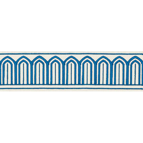 Schumacher Arches Embroidered Tape Trim 70762 / Peacock