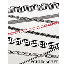 Load image into Gallery viewer, Schumacher Arches Embroidered Wide Tape Trim 70770 / Black On White