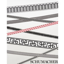 Load image into Gallery viewer, Schumacher Greek Key Embroidered Tape Trim 70794 / Red