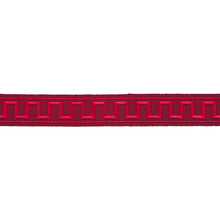 Load image into Gallery viewer, Schumacher Greek Key Embroidered Tape Trim 70805 / Red