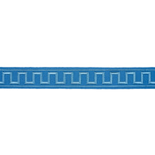 Load image into Gallery viewer, Schumacher Greek Key Embroidered Tape Trim 70806 / Teal