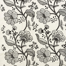 Load image into Gallery viewer, SCHUMACHER FULL BLOOM EMBROIDERY FABRIC 70812 / INK