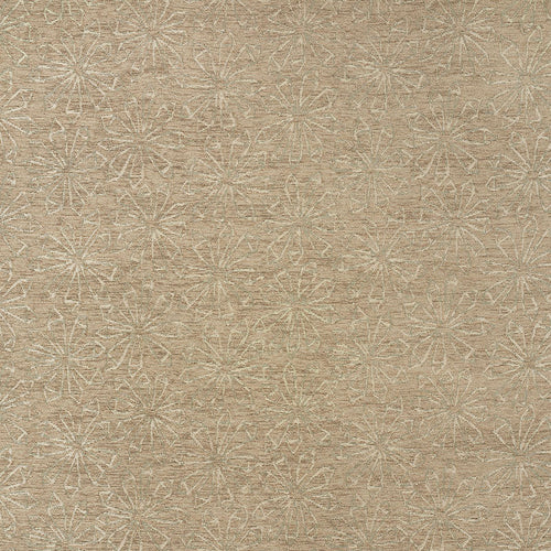 SCHUMACHER FLOWER CHENILLE FABRIC 70861 / SANDSTONE