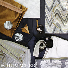 Load image into Gallery viewer, SCHUMACHER ZELDA STRIPE FABRIC 71081 / PLATINUM
