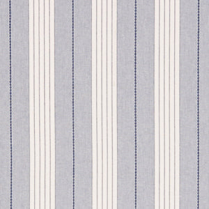 SCHUMACHER AUDREY STRIPE FABRIC 71370 / NAVY