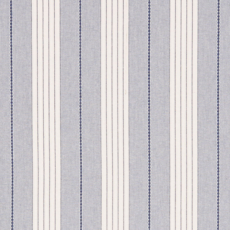 SCHUMACHER AUDREY STRIPE FABRIC 71370 / NAVY