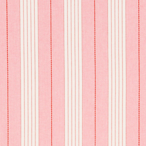 SCHUMACHER AUDREY STRIPE FABRIC 71374 / PINK & RED