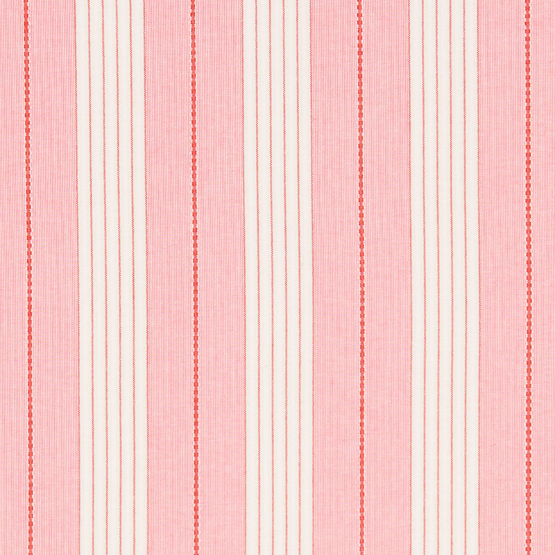 SCHUMACHER AUDREY STRIPE FABRIC 71374 / PINK & RED