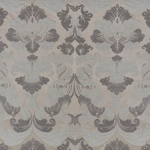 SCHUMACHER MOLVENO DAMASCO FABRIC 71470 / PEWTER