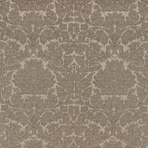 SCHUMACHER BELICE DAMASCO FABRIC 71481 / PEWTER