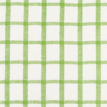 Load image into Gallery viewer, Schumacher Pauline Check Casement Fabric 72071 / Leaf