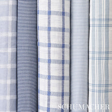 Load image into Gallery viewer, Schumacher Pauline Check Casement Fabric 72074 / Chambray