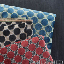 Load image into Gallery viewer, SCHUMACHER OCTAVIA VELVET FABRIC 72795 / ONYX