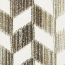 Load image into Gallery viewer, SCHUMACHER CHEVRON STRIE VELVET FABRIC 72810 / STONE