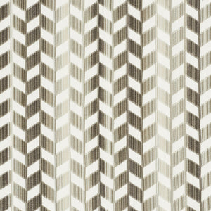 SCHUMACHER CHEVRON STRIE VELVET FABRIC 72810 / STONE