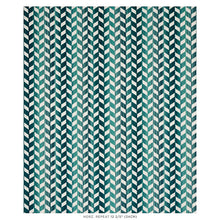 Load image into Gallery viewer, SCHUMACHER CHEVRON STRIE VELVET FABRIC 72813 / PEACOCK