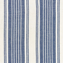 Load image into Gallery viewer, SCHUMACHER OJAI STRIPE FABRIC 73002 / INDIGO