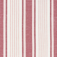 Load image into Gallery viewer, SCHUMACHER OJAI STRIPE FABRIC 73004 / RED