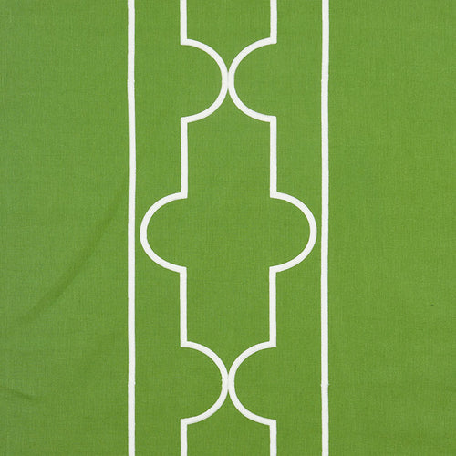 SCHUMACHER LIMITLESS LATTICE FABRIC 73070 / LEAF