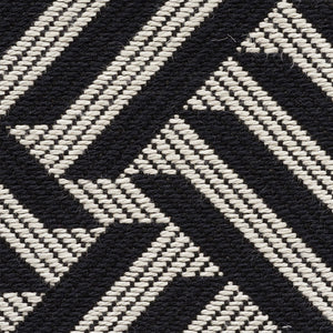 SCHUMACHER CROSS HATCH FABRIC 73451 / BLACK