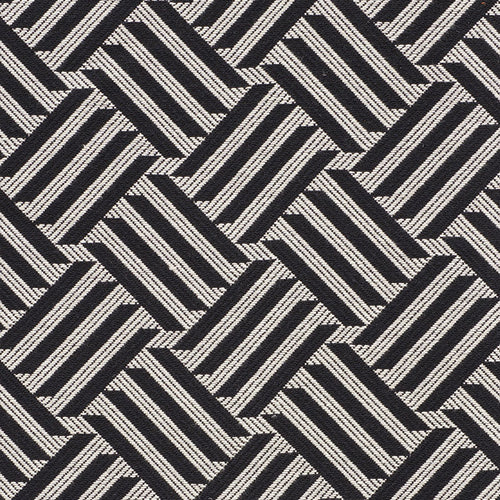 SCHUMACHER CROSS HATCH FABRIC 73451 / BLACK