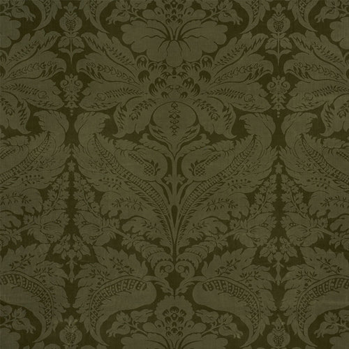 SCHUMACHER CORDWAIN VELVET FABRIC 73951 / OLIVE