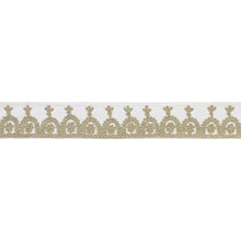 Load image into Gallery viewer, Schumacher Noelia Embroidered Tape Trim 74150 / Ivory