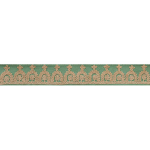 Schumacher Noelia Embroidered Tape Trim 74151 / Jade