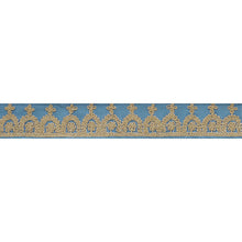 Load image into Gallery viewer, Schumacher Noelia Embroidered Tape Trim 74153 / Cadet