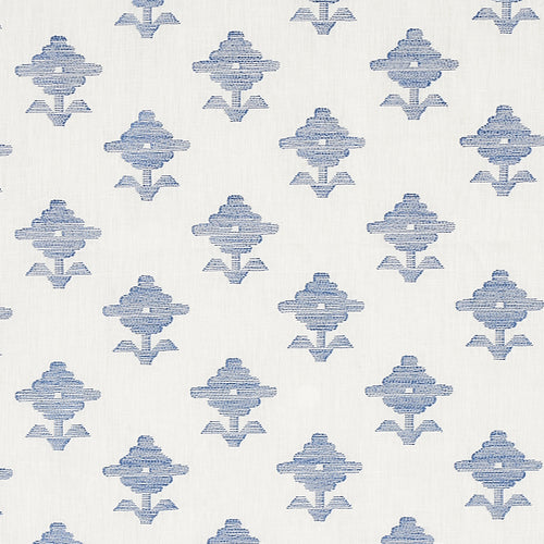 SCHUMACHER RUBIA EMBROIDERY FABRIC 74163 / BLUE