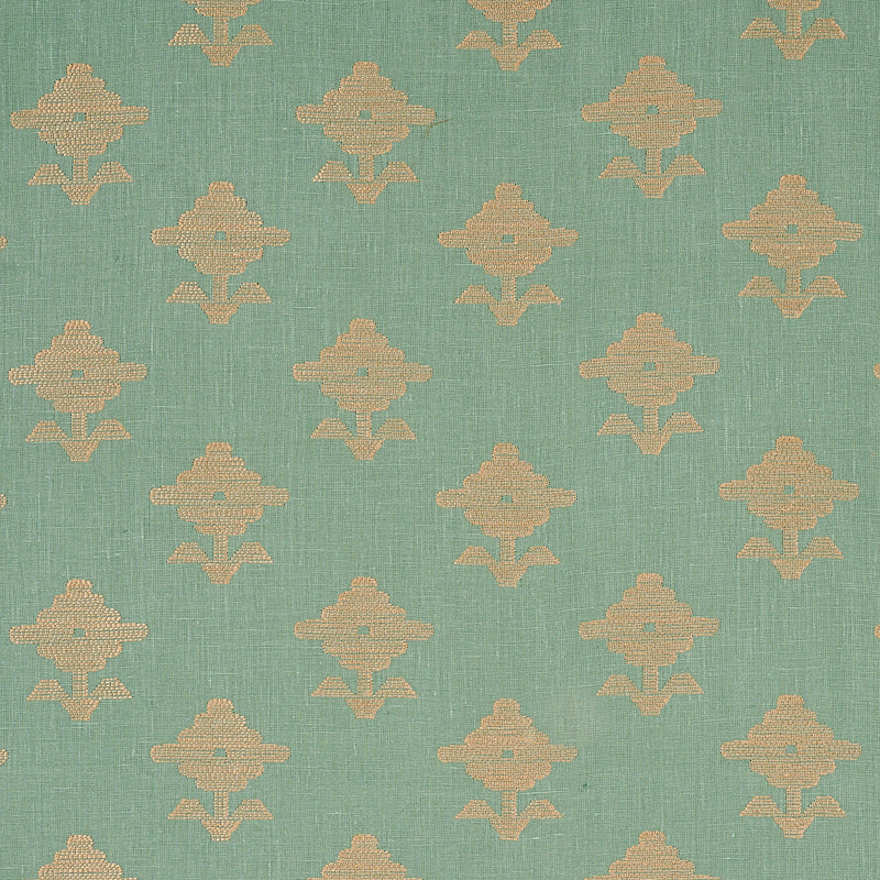 SCHUMACHER RUBIA EMBROIDERY FABRIC 74164 / MINERAL