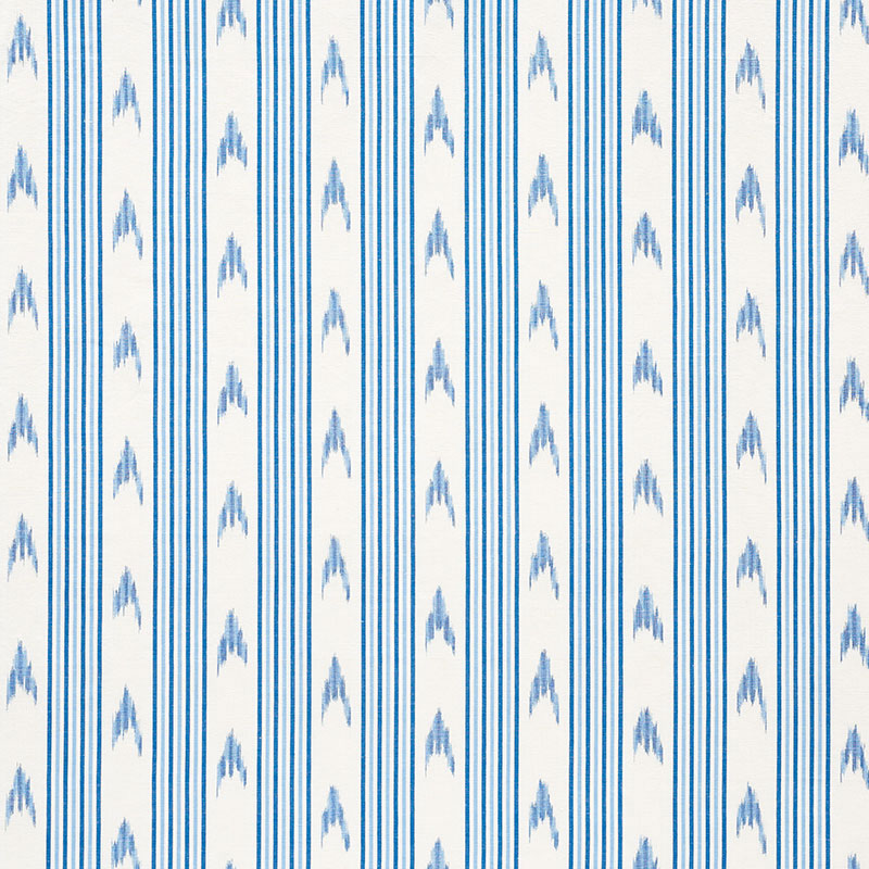 SCHUMACHER SANTA BARBARA IKAT FABRIC / INDIGO