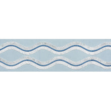 Load image into Gallery viewer, Schumacher Ogee Embroidered Tape Trim 74332 / Sky