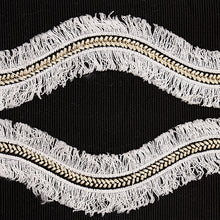 Load image into Gallery viewer, Schumacher Ogee Embroidered Tape Trim 74334 / Black