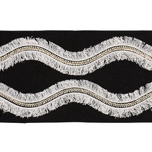 Load image into Gallery viewer, Schumacher Ogee Embroidered Tape Trim 74334 / Black