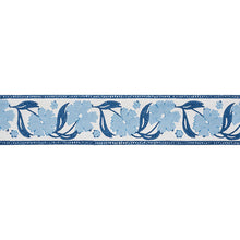 Load image into Gallery viewer, Schumacher Adra Hand Blocked Tape Trim 74400 / Blues