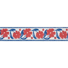 Load image into Gallery viewer, Schumacher Adra Hand Blocked Tape Trim 74402 / Red &amp; Blue