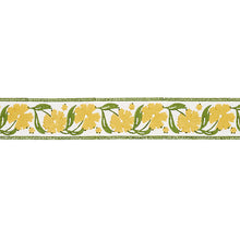 Load image into Gallery viewer, Schumacher Adra Hand Blocked Tape Trim 74404 / Yellow &amp; Green