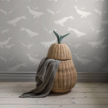 Load image into Gallery viewer, Schumacher Whales Wallpaper 7452 / Grey