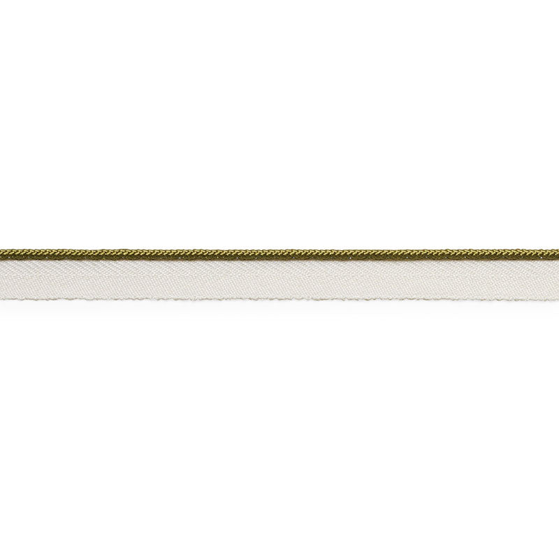 Schumacher Gustave Silk Lip Cord Narrow Trim 74525 / Olive