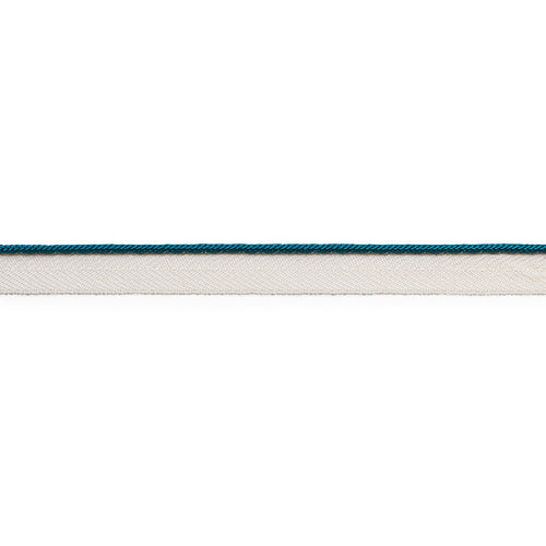 Schumacher Gustave Silk Lip Cord Narrow Trim 74527 / Peacock