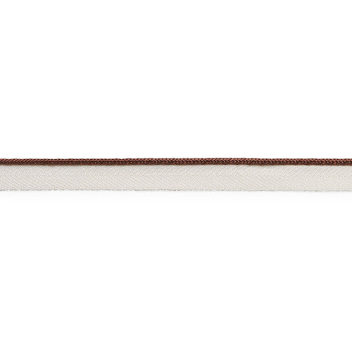 Schumacher Gustave Silk Lip Cord Narrow Trim 74530 / Brown