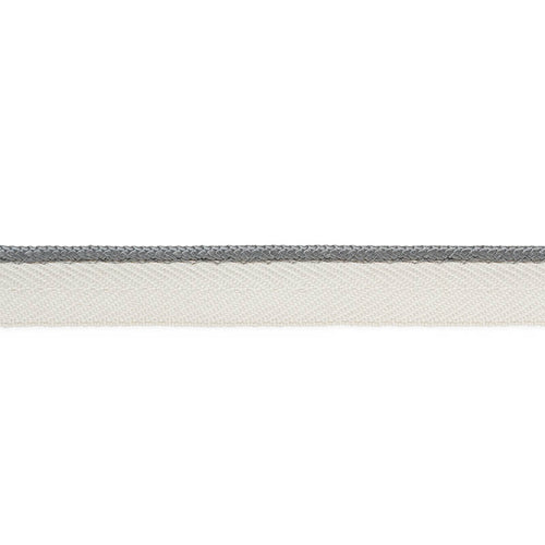 Schumacher Gustave Silk Lip Cord Narrow Trim 74533 / Grey