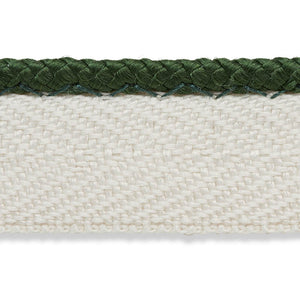 Schumacher Gustave Silk Lip Cord Narrow Trim 74534 / Emerald