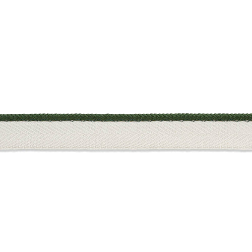 Schumacher Gustave Silk Lip Cord Narrow Trim 74534 / Emerald